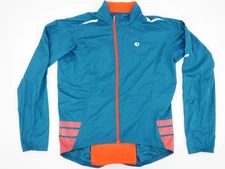 Pearl Izumi Elite Barrier Adult Large Windbreaker Cycling Jacket Blue/ Orange 