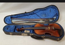 Boosey & Hawkes Excelsior violin with 2 x bows and hard case - for restoration 