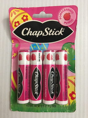 ChapStick Pomegranate Punch Lip Balm 4 Sticks 2013 (Package Wear)