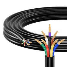 25FT 7 Way Trailer Wire 14 Gauge Oxygen-Free Copper, -30 C to 80 C Heavy Duty 7