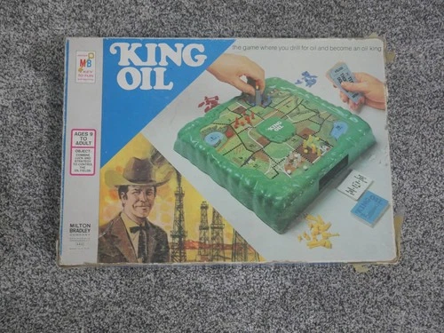 Vintage 1974 King Oil Board Game By Milton Bradley - Made In USA