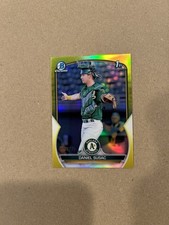 2023 Bowman Chrome 1st True Yellow Refractor Daniel Susac /75 Oakland, Giants