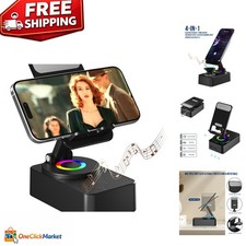 Folding Bluetooth Speaker & Cell Phone Holder with HD Sound - Travel Friendly