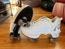 Deformation Roller Skate Shoes Wheels White Women s Sz US 10, EU 43, UK 59