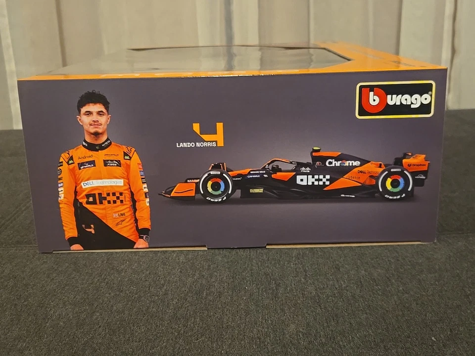 Coche de carreras Burago escala 1:43 McLaren McL38 #81 Oscar Piastri Fórmula 1 Team Foto 4 de 4
