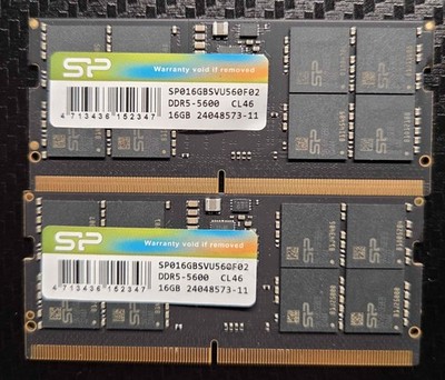 Silicon Power 32GB DDR5-5600 SODIMM PC5 Laptop Memory (2x16GB) RAM -Fully Tested