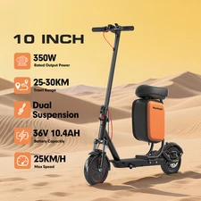 LOT of Fun on Wheels: Foldable Adult E-Scooter with Dual Shocks, Seat & App