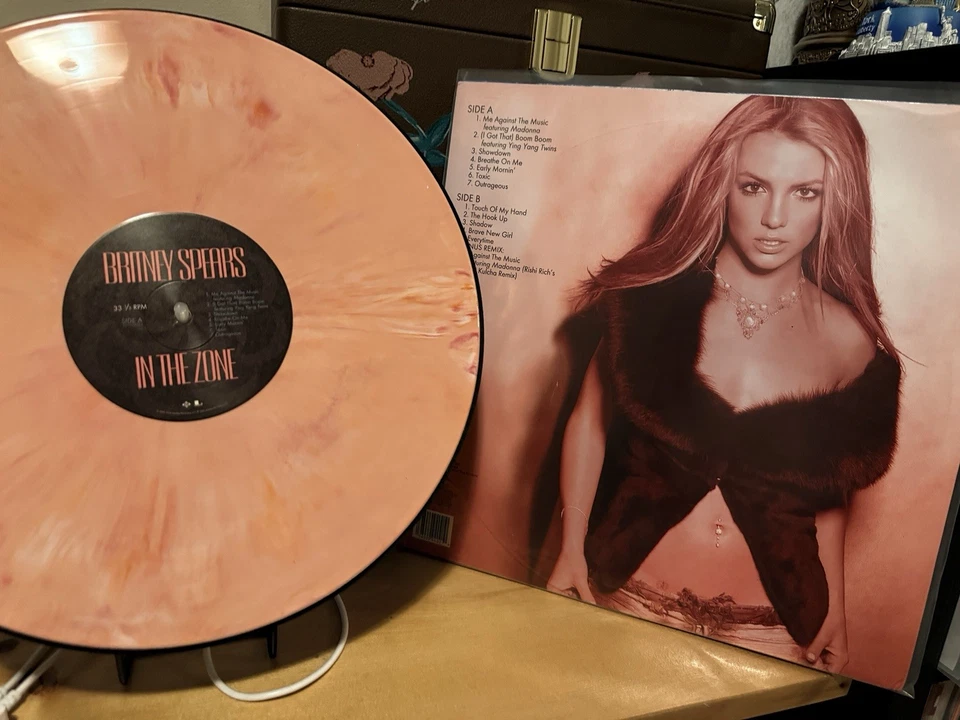 Britney Spears In the Zone Urban Outfitters Exclusive Sangria Vinyl LP 1/3000 UO - Image 2 of 3