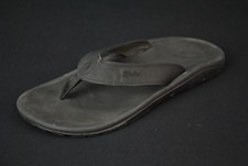 OluKai 'Ohana Black Sandals Flip Flops Shoes Men 12 101225CS