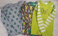 Hanna Andersson Pajama Tops Lot of 3   Grinch, Pok mon, Christmas Trees   120cm