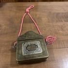 ANTIQUE MOROCCAN BRASS/SILVER BOX INTRICATE INLAID PANELS TO CARRY THE QURAN — photo 2