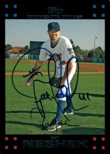 Pat Neshek Rookie IP Signed Autographed 2007 Topps #29