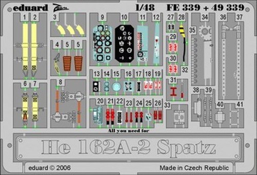 Eduard FE339 1/48 He 162A-2 Spatz for Tamiya