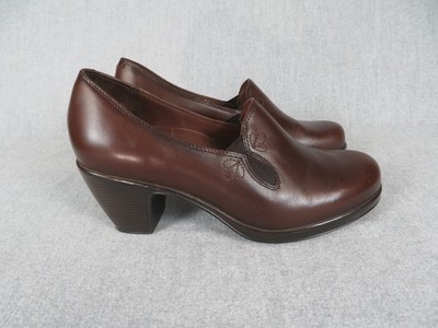 Dansko Womens 39 (US 8.5) Brown Shoes 2.75'' Block Heel Career