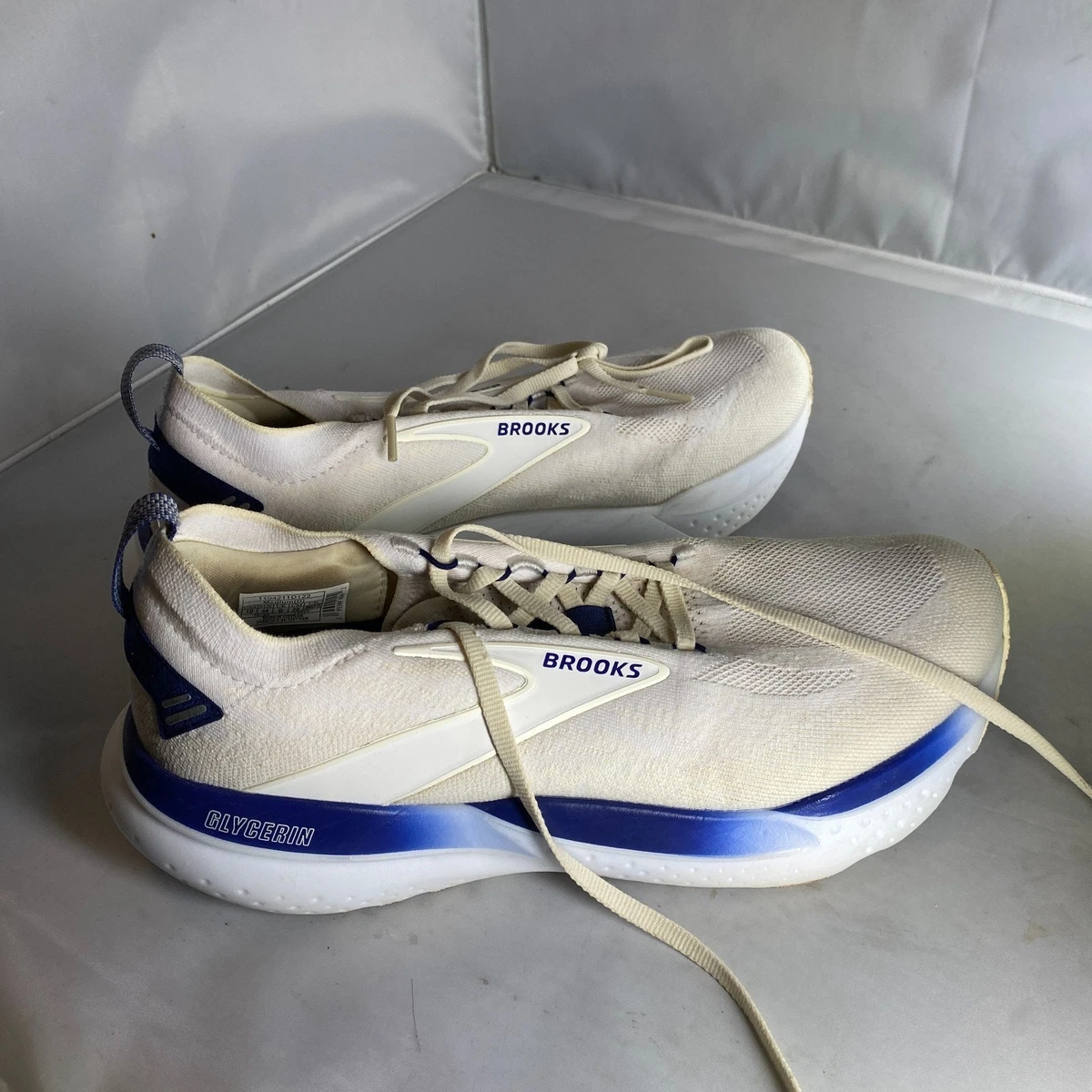 Brooks Glycerin 21 StealthFit Shoes Mens Size 11.5 White Sneakers 1104211D122 White Brooks Mens Glycerin Stealthfit 21 Running Shoe | Rack  main image 2