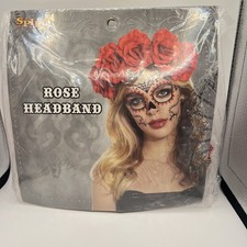 Rose Headband Headpiece Floral Crown Halloween Costume Headband Spirit Halloween