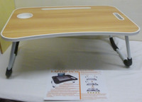 Laptop Desk Laptop Bed Table with Foldable Legs & Cup Slot Reading Holder Note