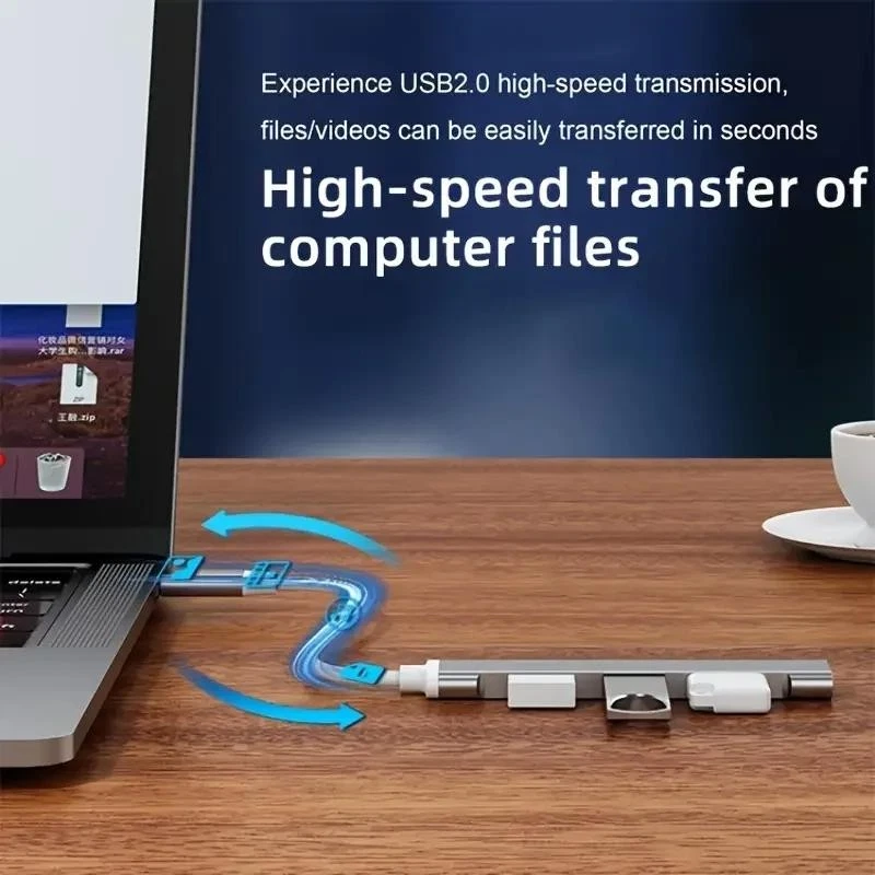 USB-C HUB MULTIPORT 4 PORT TYPE C TO USB A UNIVERSAL USB SPLITTER DEVICE - Image 4 of 4