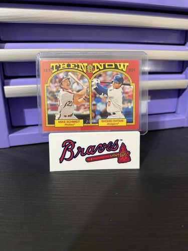 2024 Topps Heritage Then and Now #TAN-2 Mike Schmidt & Shohei Ohtani