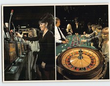 Postcard Gambling Scene in Las Vegas Nevada USA