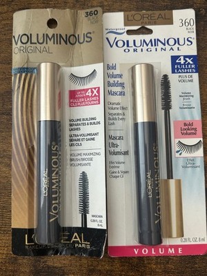 L'Oreal LOREAL Voluminous ORIGINAL WATERPROOF Mascara 360 Black SEALED 2 Pack