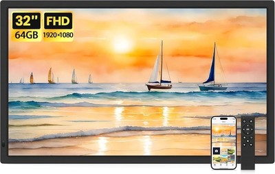 Uhale 32 Inch Extra Large Digital Picture Frame 64GB Remote Control  #3136Y3X2
