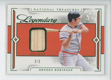 BROOKS ROBINSON GAME-USED BAT PATCH /5 2024 PANINI NATIONAL TREASURES LEGENDARY