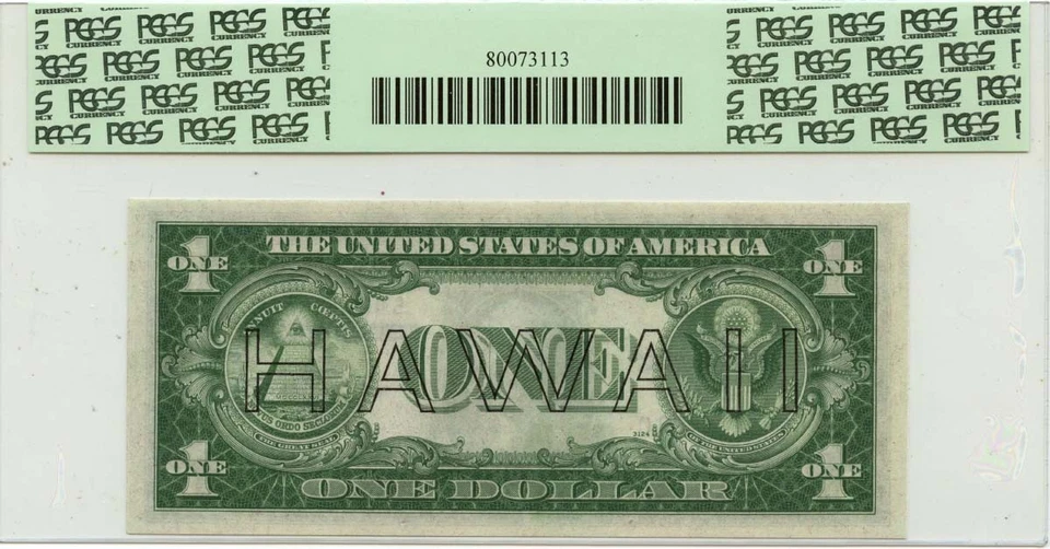 1935A $1 Silver Certificate Hawaii WWII FR#2300 PCGS Superb GEM 67 PPQ GCC Gold - Image 2 of 2