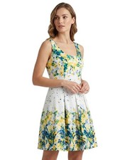 Lauren Ralph Lauren Fit And Flare Watercolor Dress Designer Size 10
