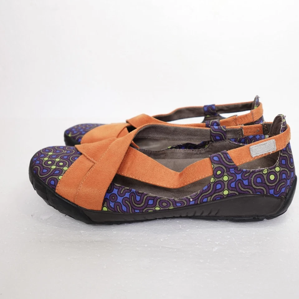 Zapatos Ahnu DIMMI Mary Jane para mujer 8 M naranja púrpura correa cruzada todo terreno Foto 3 de 4