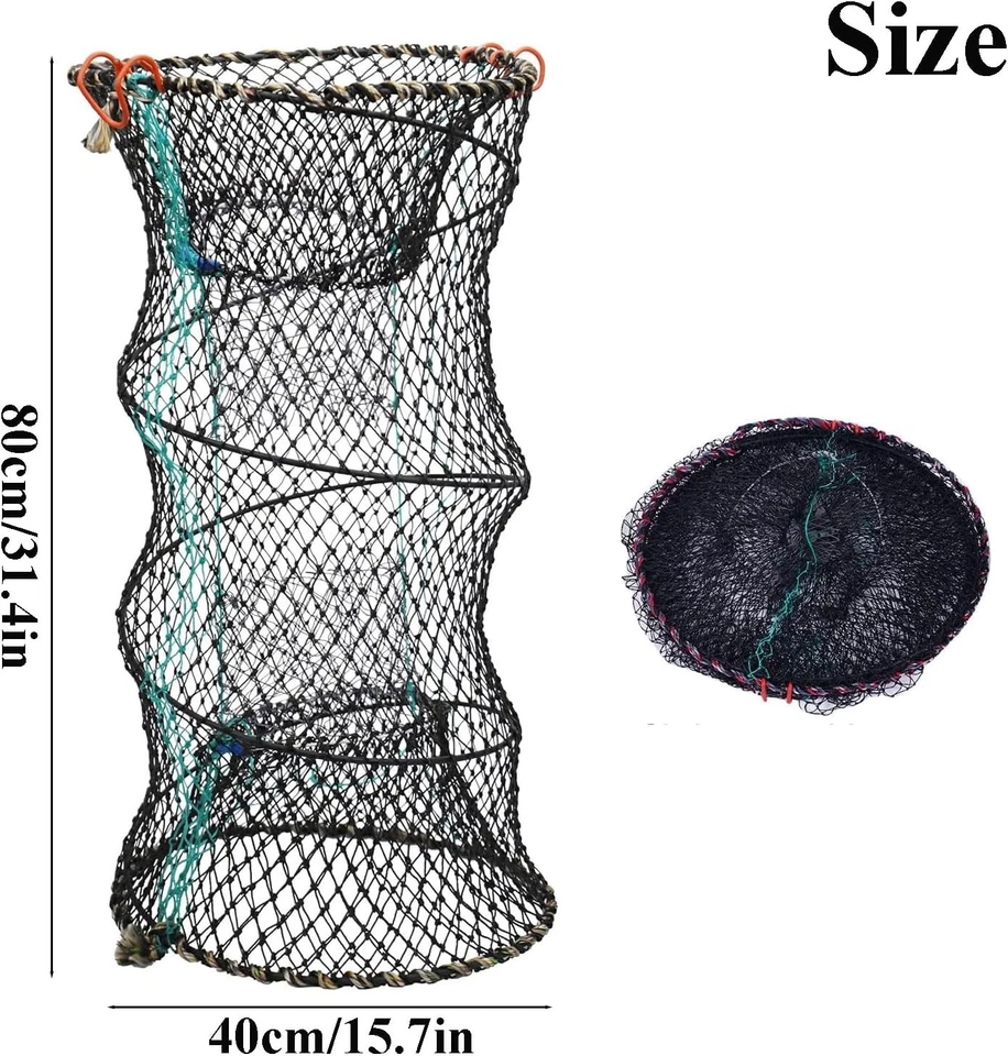 Crab Trap 40x80cm faltbar - Flusskrebs, Krabben, Hummer, Aal, Fisch - Bild 2 von 4