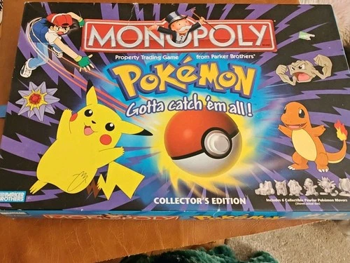 Vintage 1999 Pokemon Collector's Edition MONOPOLY Board Game Complete