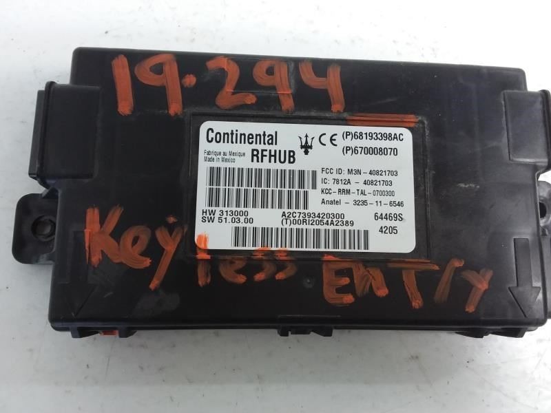 KEYLESS IGNITION MODULE MASERATI GHIBLI    2015  815949 ID # 68193398AC 