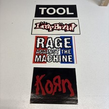 VTG Nu Metal Rock Band Sticker Lot Tool Korn Rage  Limp Bizkit-Unused