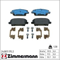 Zimmermann 24087.175.2 Bremsbelagsatz FüR Honda Civic FN FK