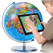 3D World Globe Earth Ocean Rotating World Map...