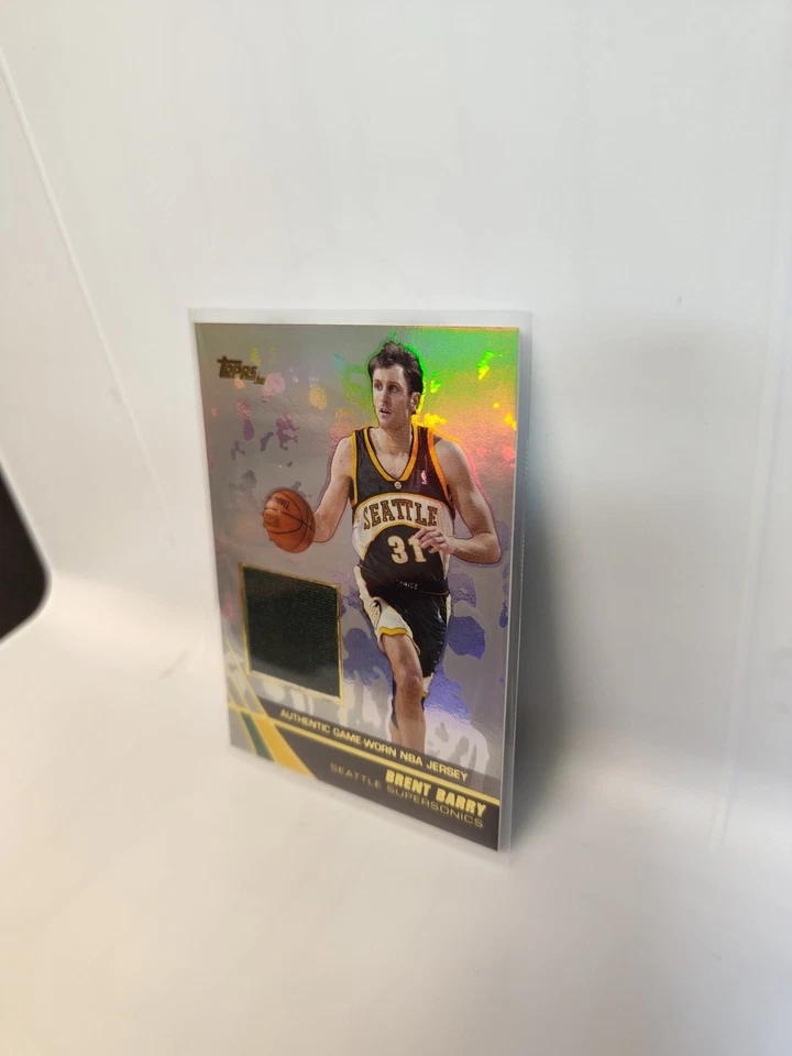 🏀Brent Barry 2004 Topps #BB Game Worn Jersey-Seattle Super Sonics-NBA - Image 2 of 4