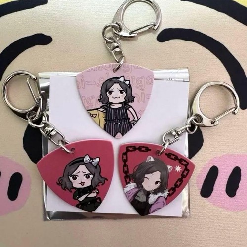 Girls Band Cry Tomo Ebizuka Guitar Pick Keychain Rare Collectors Item Set D374