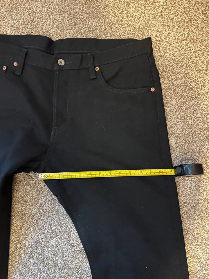 Jeans Iron Heart 777s-142bb - Pantalones de mezclilla ajustados negros/negros 14 oz 38/32 nuevos con etiquetas Foto 4 de 4