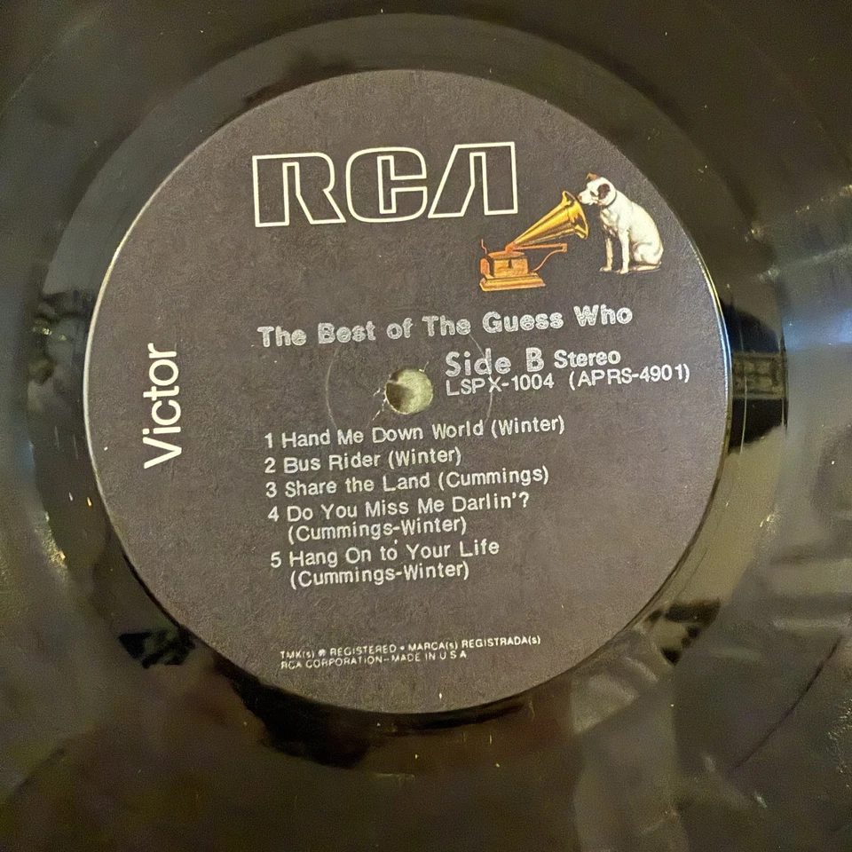 The Guess Who Best of The Guess Who Vinyl LP RCA LSPX-1004 These Eyes Laughing - Image 3 of 4