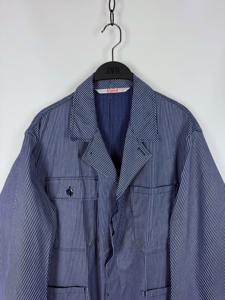 80’s Vintage Fischer French Chore Striped Work Jacket - image 4 of 4