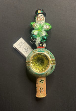 RARE Christopher Radko St Patrick's Day Top O the Tree Leprechaun Topper Finial