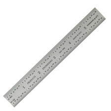 6" Machinist Metal Ruler, Satin Chrome Tempered Stainless Steel, USA Made