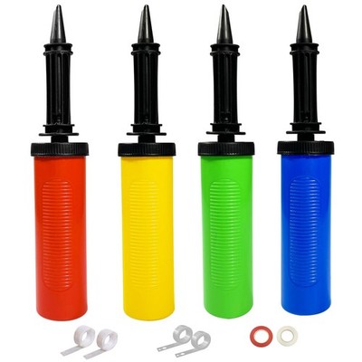 4pcs Balloon Pump Hand Held Inflator Pump for Balloons, 4 Random Color, Frien...