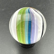 Contemporary Handmade Art Glass Marble 1.02" Double Sided Multicolor Core MIB