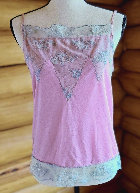 Petit Pois by Viviana Gabeiras Cami Top. Romantic. Art Deco. Whimsy. XL