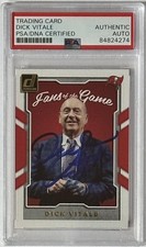 2017 PANINI DONRUSS DICK VITALE ESPN NCAA SIGNED CARD PSA DNA COA AUTOGRAPHED