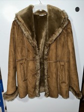 Dress Barn Faux Fur Coat Size Small