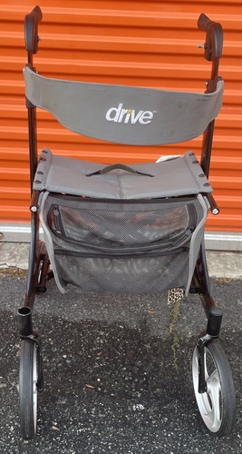 Drive Medical Nitro Euro Style Rollator Rolling Walker Seat Black Foldable READ!