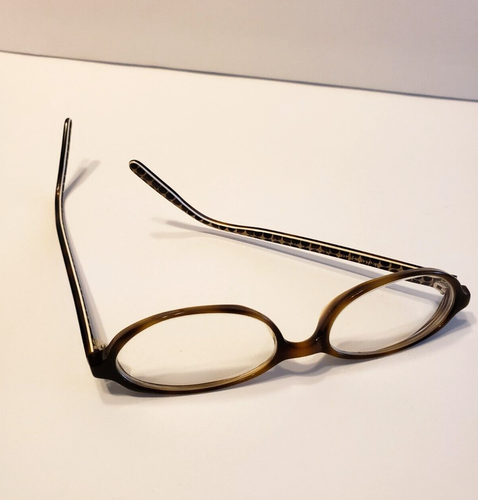 Kate Spade Tortoiseshell Oval Eyeglasses Lucite Brown Cream Polka Dots Pattern - Picture 9 of 11